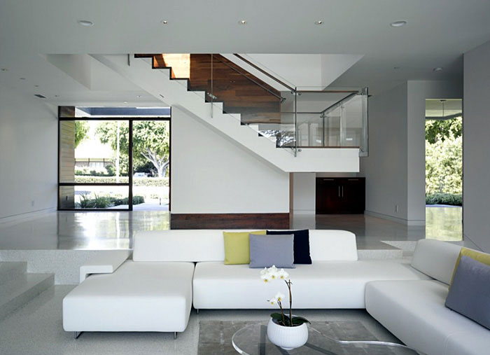 white family room