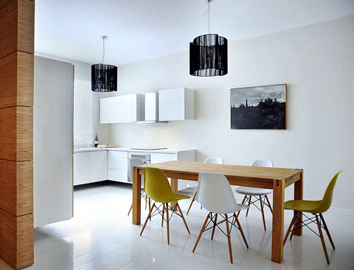 modern white kitchen interior