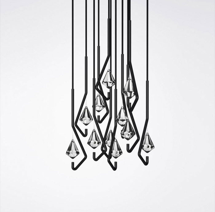 one crystal chandelier
