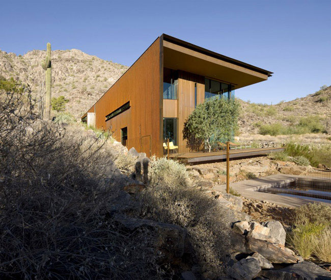 desert house modern sculptural form