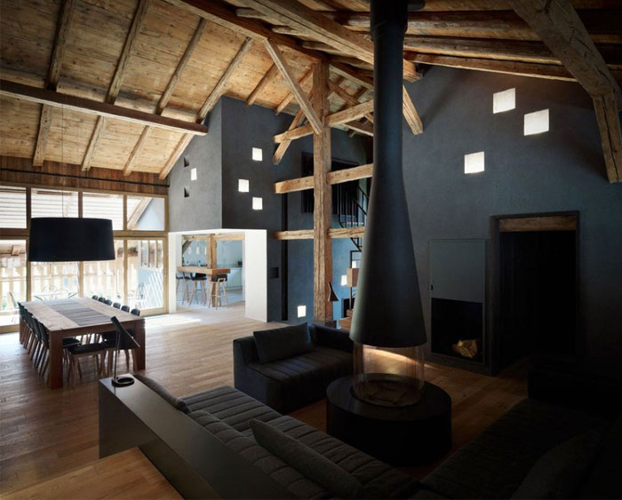 living room around fire