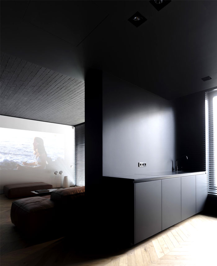black stylistic masculine apartment line architects 16