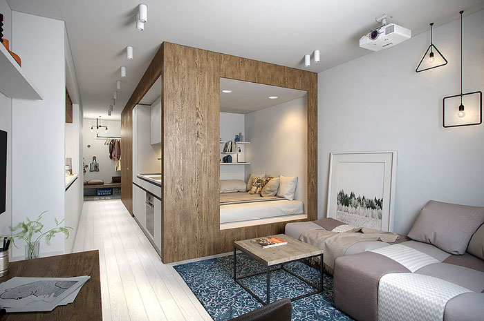 50 Small Studio Apartment Design Ideas (2023) – Modern, Tiny & Clever - InteriorZine