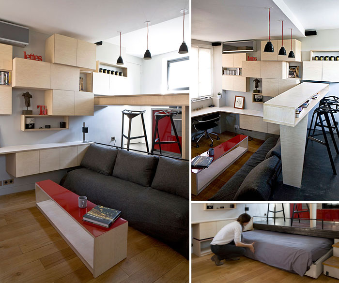 Studio Apartment Modern Small Apartment Kitchen Design
