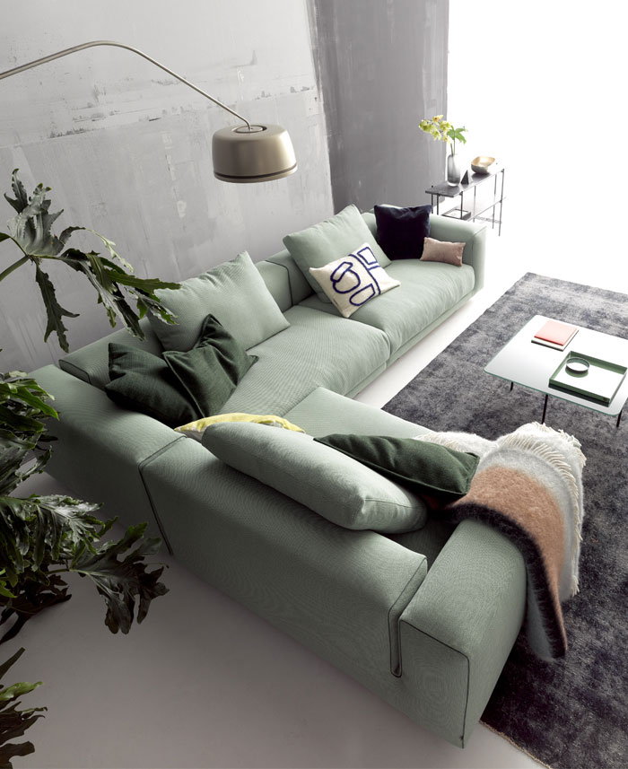 Moss green sofa living room discount