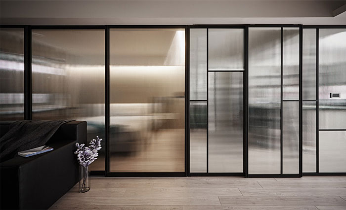 22 Ideas to Hide a Guest Bed bed behind frosted glass pocket doors