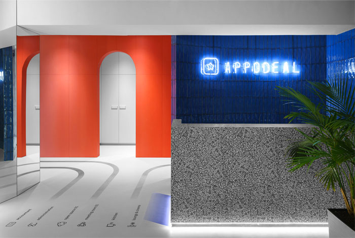 colorful appodeal office wayfinding system 4