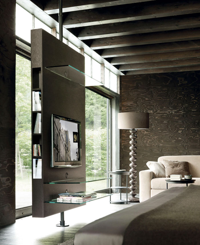 80 Modern TV Wall Decor Ideas divider tv walls solution
