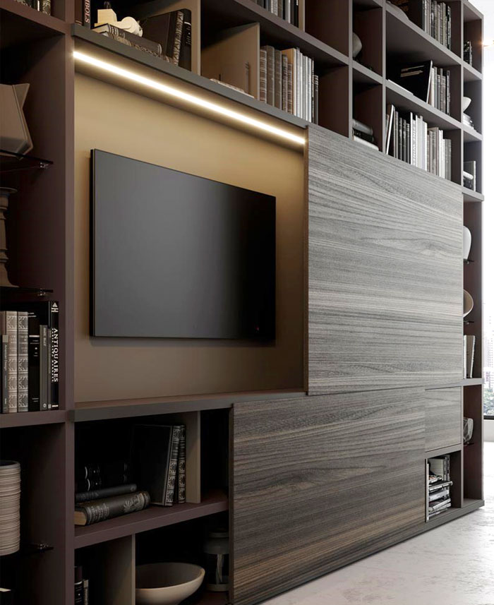 80 Modern Tv Wall Decor Ideas, Modern Wall Shelves Design For Tv