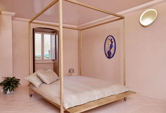 62 Minimalist Bedroom Ideas That Are Anything But Boring minimalist silhouette canopy bed 2
