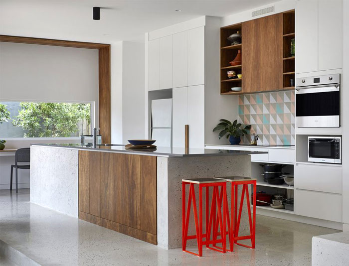 65 Adorable Mid Century Modern Kitchen Ideas mid century modern kitchen ceramic tiles 5