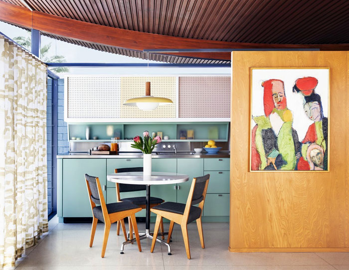 65 Adorable Mid Century Modern Kitchen Ideas modern kitchen round dining table 2